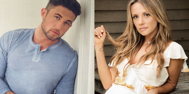 Country signers Michael Ray, left, and Carly Pearce have split after less than a year of marriage.