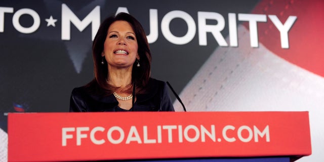FILE -- Republican Minnesota Rep. Michele Bachmann attends the Faith and Freedom Coalition Road to Majority Conference at the J.W. Marriott Hotel in Washington, June 14, 2013. (REUTERS/Mary F. Calvert)