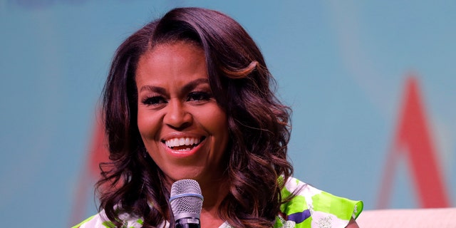 Former first lady Michelle appeared on "Good Morning America" Tuesday morning. (AP Photo/Gerald Herbert)