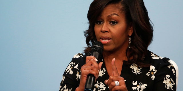Former first lady Michelle Obama said during an earlier speech, "Any woman who voted against Hillary Clinton voted against their own voice."