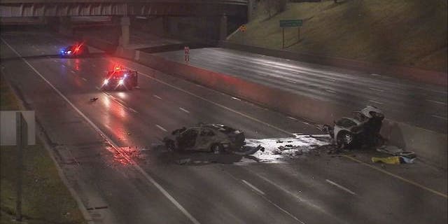 The aftermath of the deadly crash.