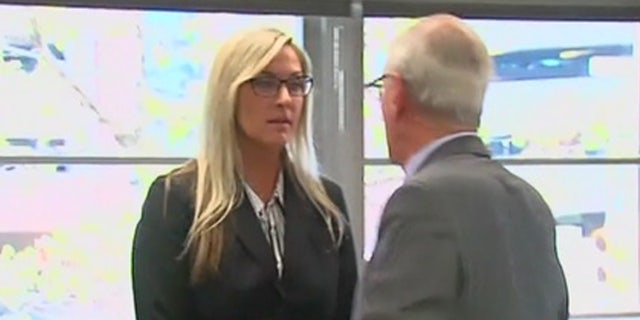 Brooke Lajiness appears in court in May.