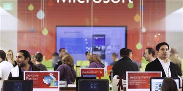 Nov. 18, 2010: Customers shop at the Microsoft store in Bellevue, Washington.