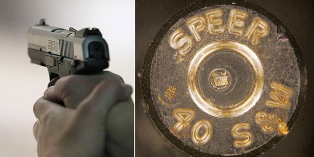 Microstamping technology is designed to leave a telltale indentation in the very center of the shell casing when the gun is fired. (AP)
