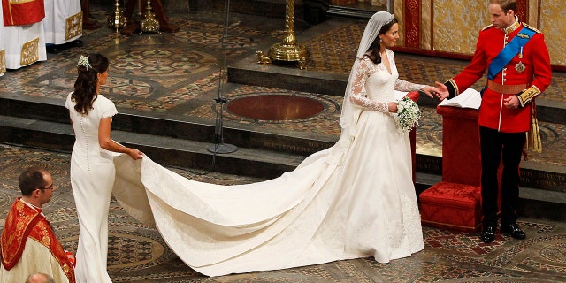 Copies of Kate Middleton's wedding dress were readied for display the same day, though they didn't sell too well — Kate's tastes were apparently a bit too conservative for Americans.