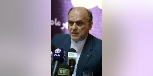 The head of Iran's space agency, Mohsen Bahrami, speaks during a news conference at his office, in Tehran, Iran, Tuesday, Oct. 4, 2016.