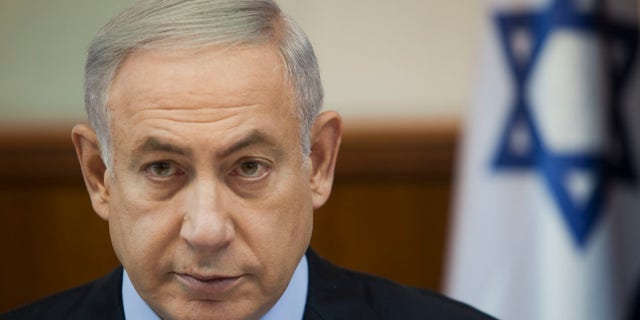 July 10, 2016: Israeli Prime Minister Benjamin Netanyahu attends a weekly cabinet meeting in Jerusalem.