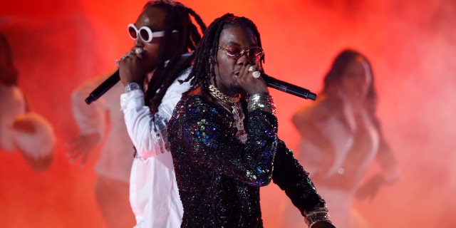 Migos performs at the 2017 BET Awards in Los Angeles.
