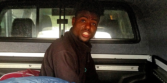 Paul Edmunds from Caersws, Wales opened his car boot after arriving home from a recent trip to France with friends, to find this migrant hiding inside. It's believed that the refugee snuck into the vehicle when they made a pitstop in Calais, France.