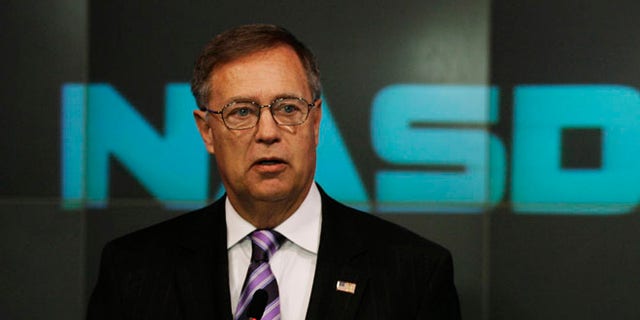 FILE: March 2007: Former House Financial Services Committee Chairman and Rep. Mike Oxley, R-Ohio, at the Nasdaq stock market in New York. (AP)