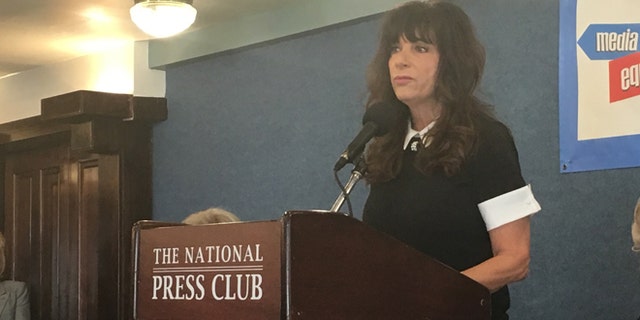 Former television reporter Leslie Millwee details her allegations against former President Bill Clinton during a Nov. 29 appearance at the National Press Club.