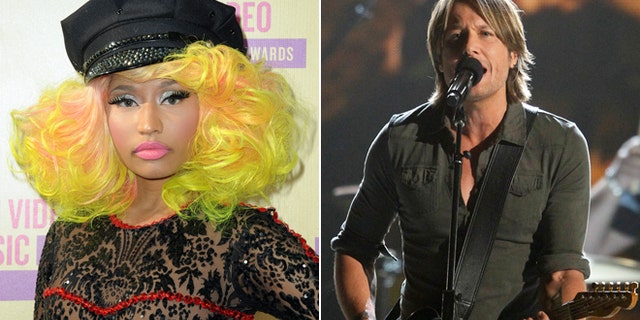 Nicki Minaj and Keith Urban.