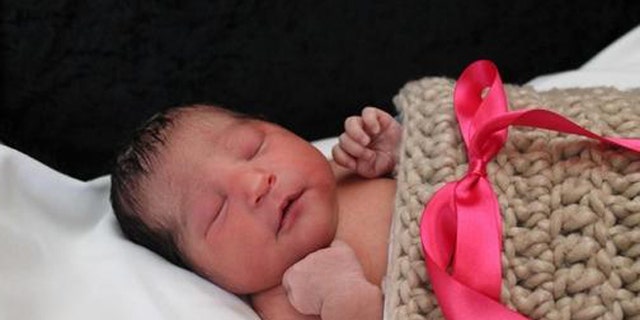 CORRECTS SPELLING OF FIRST NAME FROM SOFIA TO SOPHIA - This photo provided by the Wichita Police shows Sophia Victoria Gonzalez Abarca, a missing week-old baby in Wichita, Kan. Police in Kansas say the week-old newborn girl who went missing after her mother was shot to death has been found alive in Dallas. Chief Gordon Ramsay said Saturday, Nov. 19, 2016 that suspects in the death of 27-year-old Laura Abarca-Nogueda took the child and fled to Texas, where Sophia Victoria Gonzalez Abarca was found safe. Ramsay said two people are in custody. (Wichita Police via AP)