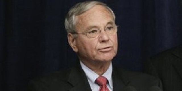 In this Nov. 16, 2009, file photo, Rep. Harry Mitchell is shown at a community meeting at Phoenix Sky Harbor International Airport. (AP Photo)