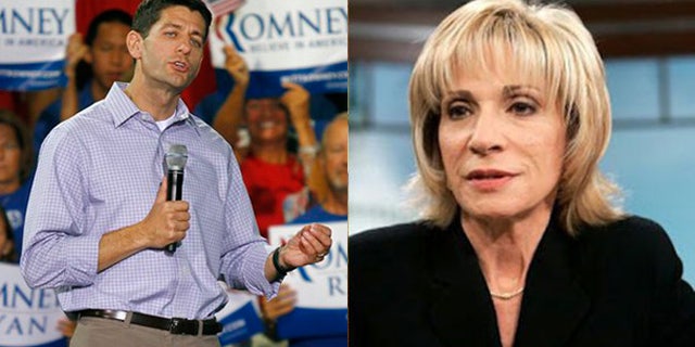 Shown here are Rep. Paul Ryan and NBC's Andrea Mitchell.
