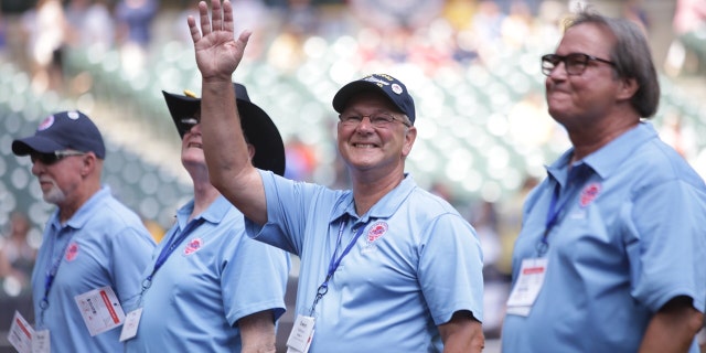 The veterans were part of the Stars & Stripes Honor Flight organization.