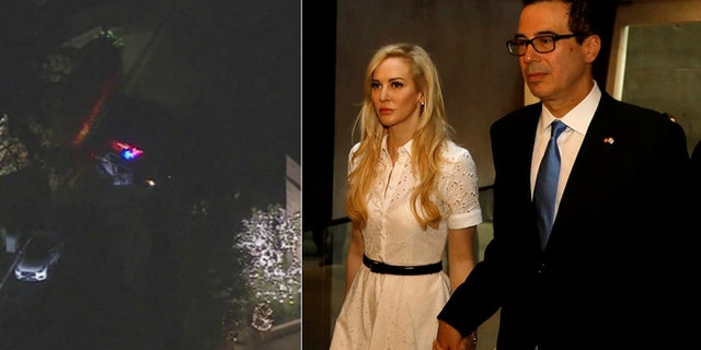 A bomb squad investigating a suspicious package left outside the home of Treasury Secretary Steven Mnuchin and his wife, Louise Linton, found that it was horse manure.