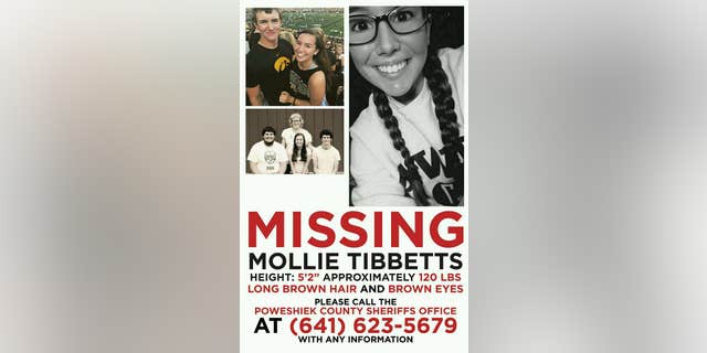 Tibbetts was last seen wearing gym shorts, a black sports bra and running shoes, according to the sheriff's office.