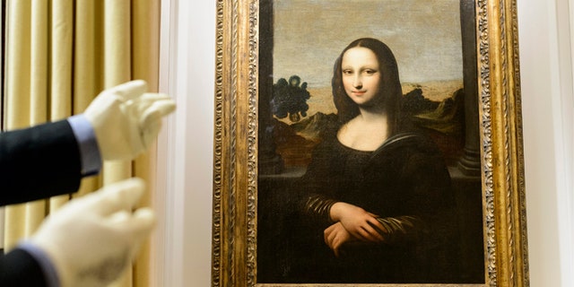 Sept. 26, 2012: A painting attributed to Leonardo da Vinci and representing Mona Lisa is seen during a preview presentation in a vault in Onex near Geneva.