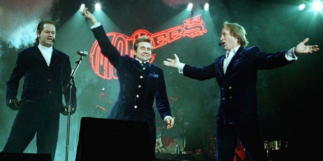 Mickey Dolenz, Davy Jones and Peter Tork, from the Monkees during at 1997 tour.