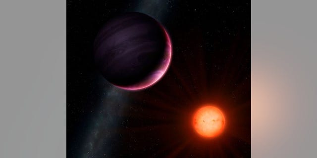 Artist's impression of planet NGTS-1b with its neighbouring sun (credit University of Warwick/Mark Garlick)