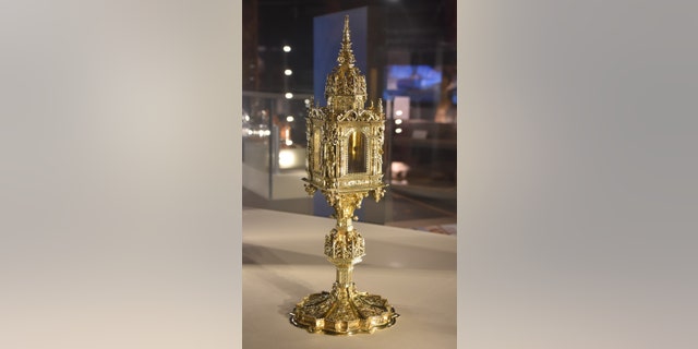 The monstrance on loan from the Victoria and Albert Museum (Norton Priory Museum Trust)
