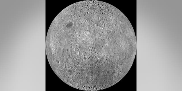 The far side of the moon, often mistakenly called the "dark side" though it receives just as much sunlight as the near side, as imaged by NASA's Lunar Reconnaissance Orbiter.