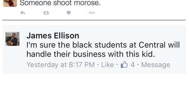 The high school senior adds that at least five of his fellow students at Central had threatened his life on social media leading him to speak with police in Philadelphia.