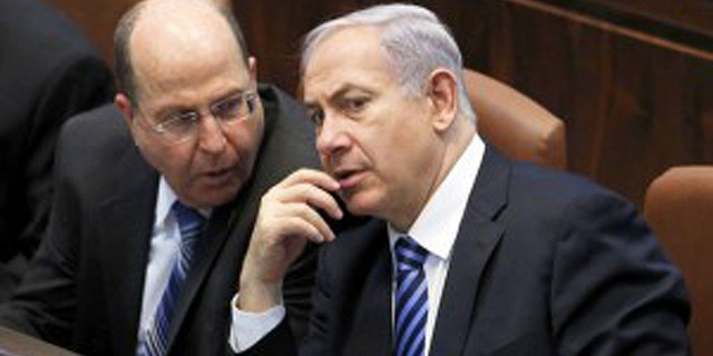 What do they really think? Israeli Defense Minister Moshe Ya’alon, (l.), shown here with Prime Minister Benjamin Netanyahu, blasted U.S. Secretary of State John Kerry in what were supposedly "private comments." (Reuters)