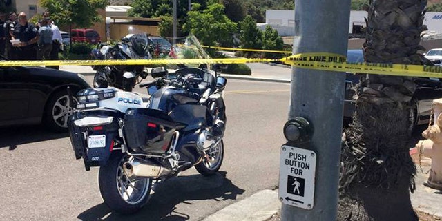 A witness says a motorcycle patrolman was run down by a driver on purpose in California.