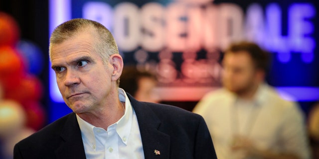 Matt Rosendale, a candidate for the Republican nomination for U.S. Senate, attends a watch party for primary returns.