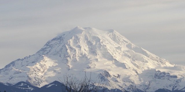 A view of Mount Rainier in Washington state January 1, 2012.