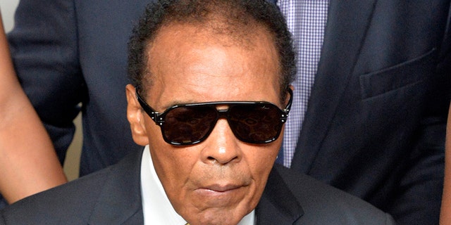 Sept. 27, 2014: Muhammad Ali is shown before the Ali Humanitarian Awards ceremony in Louisville, Ky.
