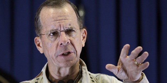 Adm. Mike Mullen speaks during a July 25 news conference in Kabul, Afghanistan. (Reuters Photo)