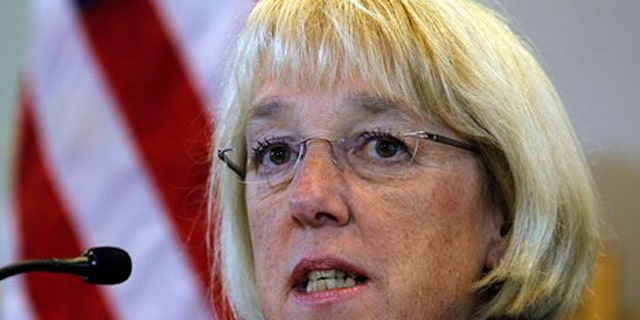 In this Aug. 10 file photo, Sen. Patty Murray answers a question during a news conference in Seattle.