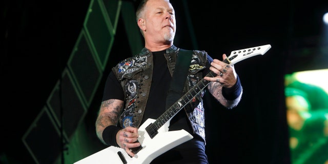 May 9, 2015: James Hetfield of Metallica performs at Rock in Rio USA in Las Vegas.