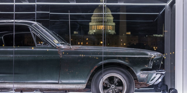 The "Bullitt" 1968 Ford Mustang GT was displayed on the National Mall.