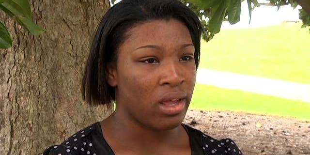 July 22, 2013: Monica Thomas, 19, of Montgomery, was carrying the cremated remains of her son when she was knocked down by a robber who took her handbag Friday night, according to authorities.
