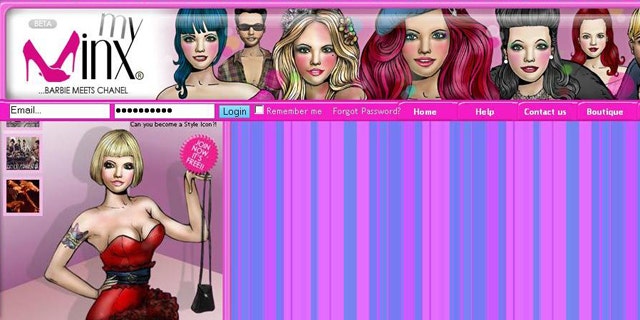 The My-Minx.com site invites players to adopt children, clothe them in sexy lingerie and revealing outfits, and put their creations into competitions.
