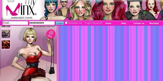 The My-Minx.com site invites players to adopt children, clothe them in sexy lingerie and revealing outfits, and put their creations into competitions.