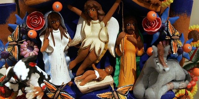 A Nativity scene from Mexico is displayed during a "Joy to the World" Â exhibit Dec. 9, 2004 in Washington, D.C. More than 150 Nativity scenes from around the world were on display.