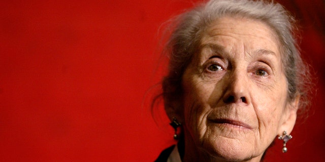 FILE - This is a Sunday, Nov. 26, 2006 file photo of Nobel Prize-winning author Nadine Gordimer, of South Africa, as she listens to a question during a news conference on the Guadalajara International Book Fair at Guadalajara's Expo in Mexico. Gordimer died in her sleep in Johannesburg, Sunday July 13, 2014, aged 90. (AP Photo/Guillermo Arias, File)