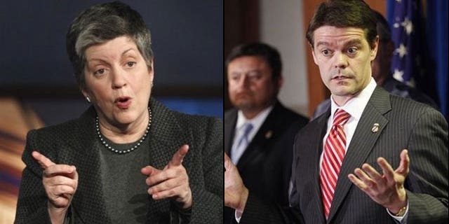 Homeland Secretary Janet Napolitano and Immigrations and Customs Enforcement Director John Morton. (AP)
