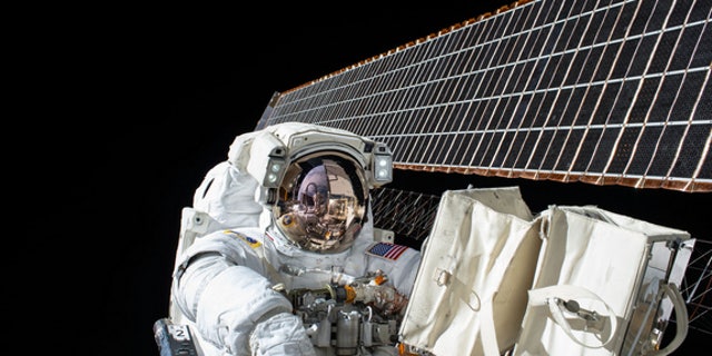 File photo of Scott Kelly during a spacewalk