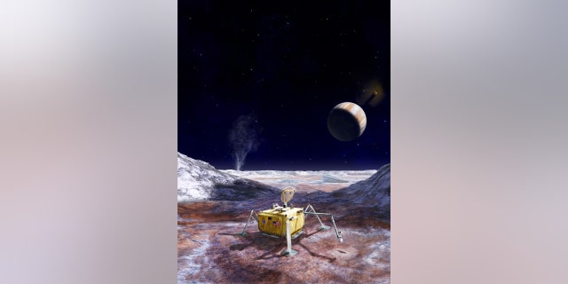 (An artist's rendering of what the lander could look like. Credit NASA/JPL–Caltech)