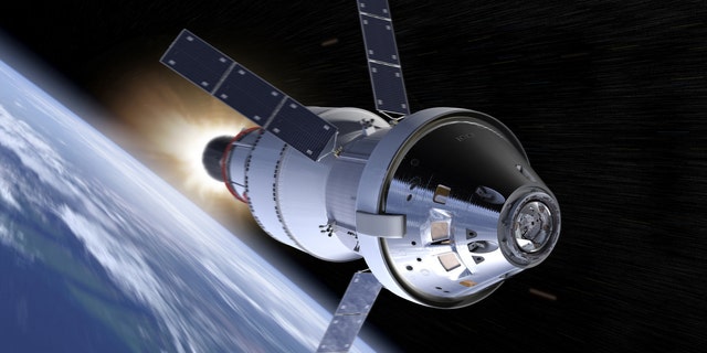 Artist's impression of the Orion spacecraft (NASA).