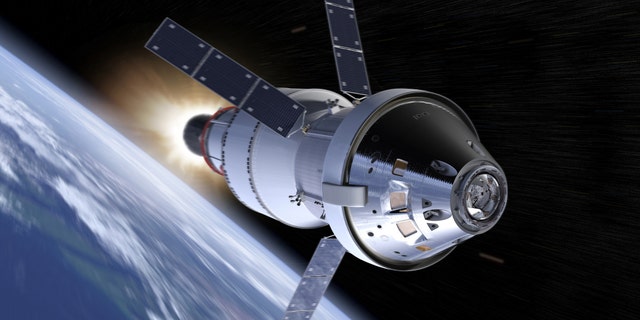 Artist's impression of the Orion spacecraft (NASA).