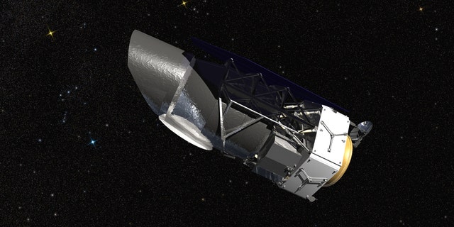 WFIRST, the Wide Field Infrared Survey Telescope, is shown here in an artist's rendering.(NASA/Goddard Space Flight Center/Conceptual Image Lab)