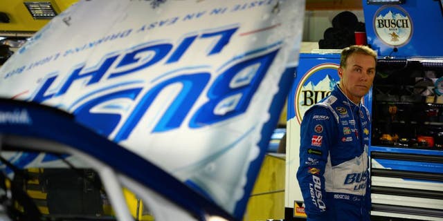 MARTINSVILLE, VA - OCTOBER 29: Kevin Harvick, driver of the #4 Busch Light Chevrolet, stands in the garage area during practice for the NASCAR Sprint Cup Series Goody's Fast Relief 500 at Martinsville Speedway on October 29, 2016 in Martinsville, Virginia. (Photo by Robert Laberge/Getty Images)