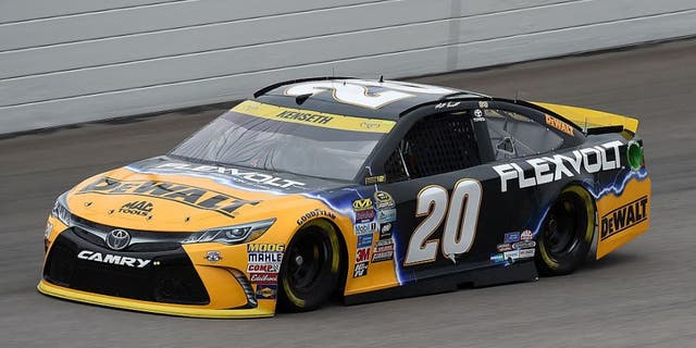KANSAS CITY, KS - OCTOBER 14: Matt Kenseth, driver of the #20 DEWALT FLEXVOLT Toyota, practices for the NASCAR Sprint Cup Series Hollywood Casino 400 at Kansas Speedway on October 14, 2016 in Kansas City, Kansas. (Photo by Rainier Ehrhardt/NASCAR via Getty Images)